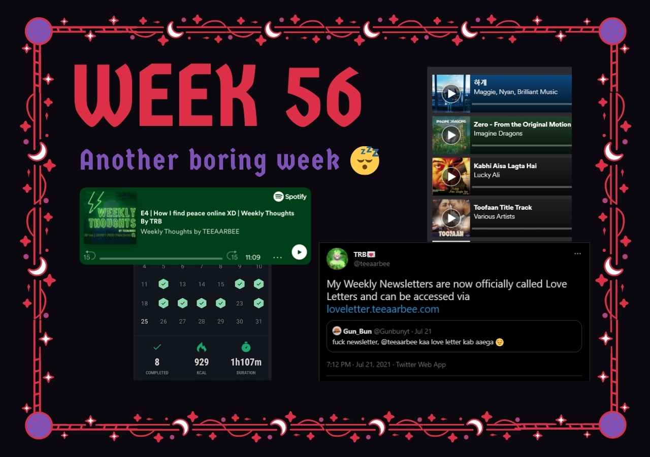 Week 56 – Another slow week at work 🐢