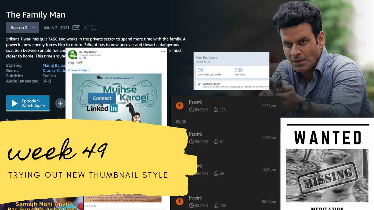 Week 49 – Bad start of the Month :(